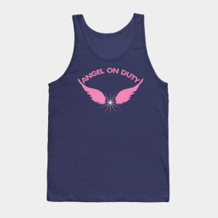 Pink Angel on Duty Tank Top